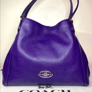 COACH PURPLE VIOLET EDIE 31 SHOULDER BAG HOBO
